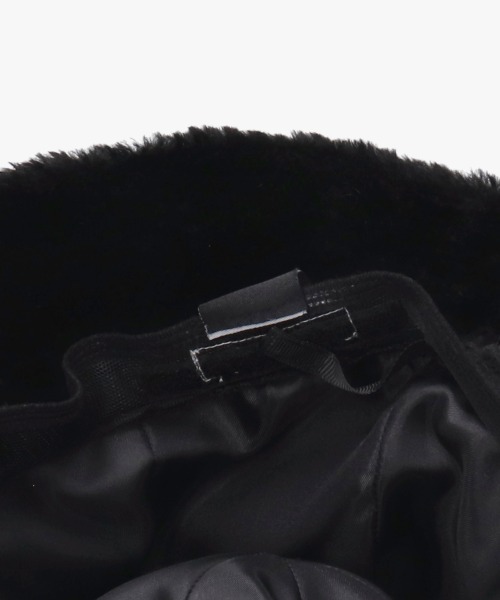 OVERRIDE（オーバーライド）の「OVERRIDE  FAKE LEATHER FLAPHAT SGP / オーバーライド（ハット・レディース・ブラウン/ブラック/ライトベージュ・58cm）」の14枚目の写真