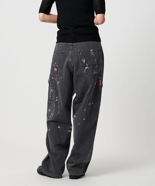 BEAUTY&YOUTH UNITED ARROWS（ビューティーアンドユースユナイテッドアローズ）の「コットンペイントデニムパンツ（デニムパンツ・レディース・ブラック/ホワイト・XS/S/M）」の4枚目の写真