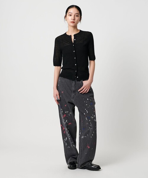 BEAUTY&YOUTH UNITED ARROWS（ビューティーアンドユースユナイテッドアローズ）の「コットンペイントデニムパンツ（デニムパンツ・レディース・ブラック/ホワイト・XS/S/M）」の5枚目の写真