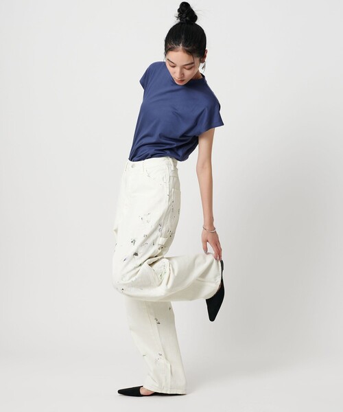 BEAUTY&YOUTH UNITED ARROWS（ビューティーアンドユースユナイテッドアローズ）の「コットンペイントデニムパンツ（デニムパンツ・レディース・ブラック/ホワイト・XS/S/M）」の8枚目の写真