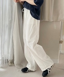 ドローストリングワイドパンツ