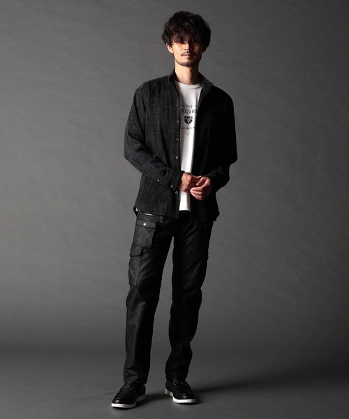 NICOLE CLUB FOR MEN（ニコルクラブフォーメン）の「ガムストレッチ デザインカーゴパンツ（カーゴパンツ・メンズ・ブラック/ブラック系1/チャコール/カーキ・SMALL/MEDIUM/LARGE/X-LARGE）」の12枚目の写真