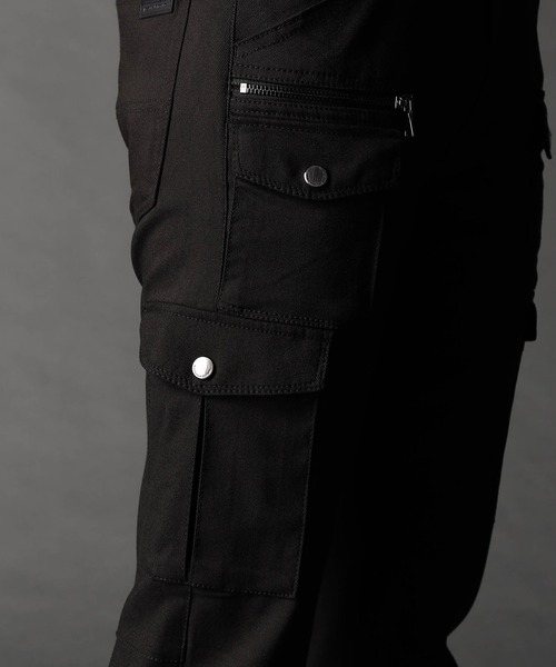 NICOLE CLUB FOR MEN（ニコルクラブフォーメン）の「ガムストレッチ デザインカーゴパンツ（カーゴパンツ・メンズ・ブラック/ブラック系1/チャコール/カーキ・SMALL/MEDIUM/LARGE/X-LARGE）」の13枚目の写真