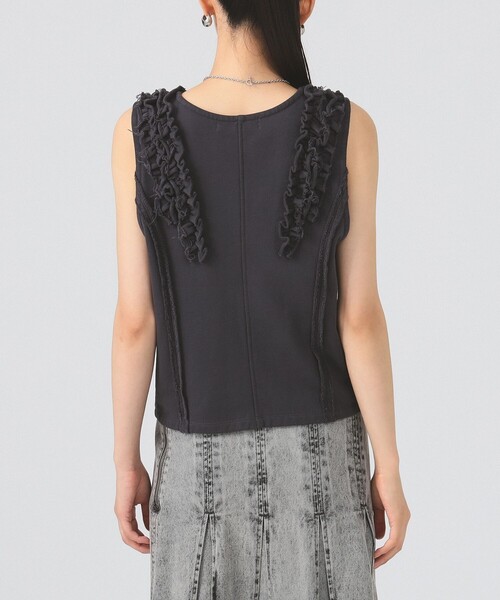 Ray BEAMS（レイビームス）の「フリルブレード ウラケ ベスト（ベスト・レディース・ライトグレー/チャコールグレー・ONE SIZE）」の13枚目の写真