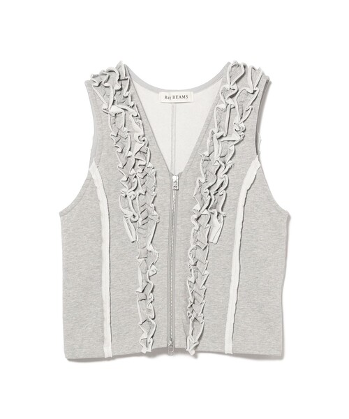 Ray BEAMS（レイビームス）の「フリルブレード ウラケ ベスト（ベスト・レディース・ライトグレー/チャコールグレー・ONE SIZE）」の17枚目の写真