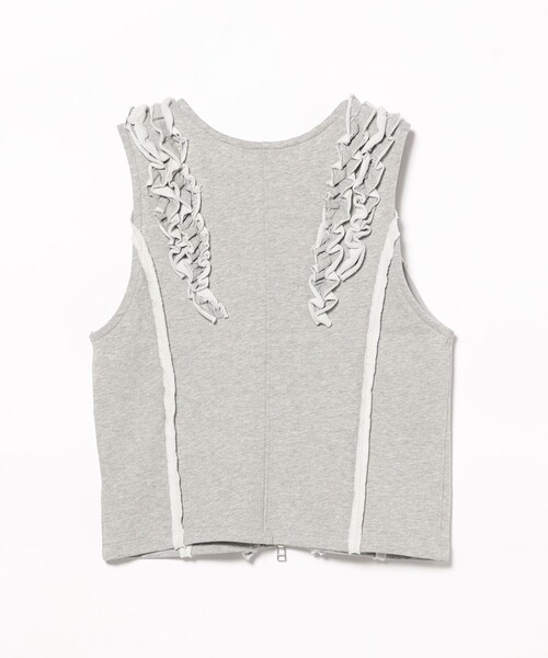 Ray BEAMS（レイビームス）の「フリルブレード ウラケ ベスト（ベスト・レディース・ライトグレー/チャコールグレー・ONE SIZE）」の21枚目の写真