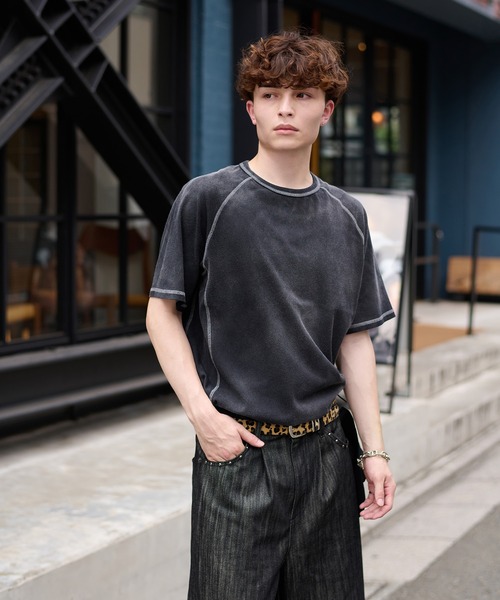kutir(クティール)の「VINTAGELIKE BICOLOR STITCH TEE/ヴィンテージライクバイカラーステッチTEE(Tシャツ/カットソー・メンズ・ブラック/ネイビー/ライトグレー・MEDIUM/LARGE)」の16枚目の写真
