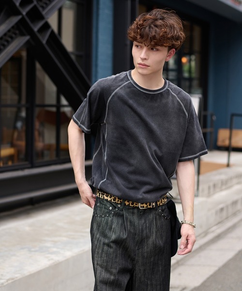 kutir(クティール)の「VINTAGELIKE BICOLOR STITCH TEE/ヴィンテージライクバイカラーステッチTEE(Tシャツ/カットソー・メンズ・ブラック/ネイビー/ライトグレー・MEDIUM/LARGE)」の17枚目の写真