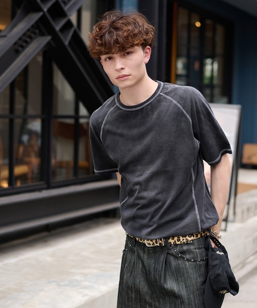kutir(クティール)の「VINTAGELIKE BICOLOR STITCH TEE/ヴィンテージライクバイカラーステッチTEE(Tシャツ/カットソー・メンズ・ブラック/ネイビー/ライトグレー・MEDIUM/LARGE)」の18枚目の写真