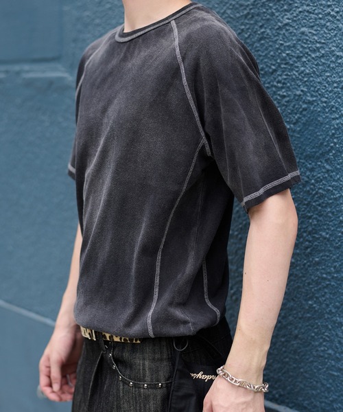 kutir(クティール)の「VINTAGELIKE BICOLOR STITCH TEE/ヴィンテージライクバイカラーステッチTEE(Tシャツ/カットソー・メンズ・ブラック/ネイビー/ライトグレー・MEDIUM/LARGE)」の20枚目の写真