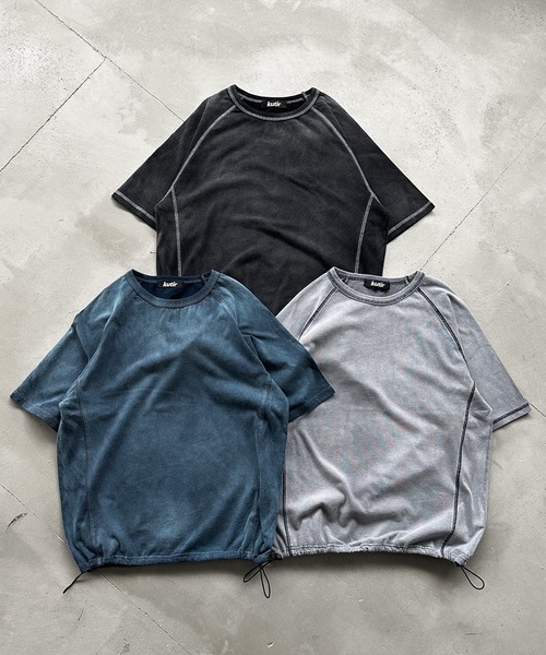 kutir(クティール)の「VINTAGELIKE BICOLOR STITCH TEE/ヴィンテージライクバイカラーステッチTEE(Tシャツ/カットソー・メンズ・ブラック/ネイビー/ライトグレー・MEDIUM/LARGE)」の8枚目の写真