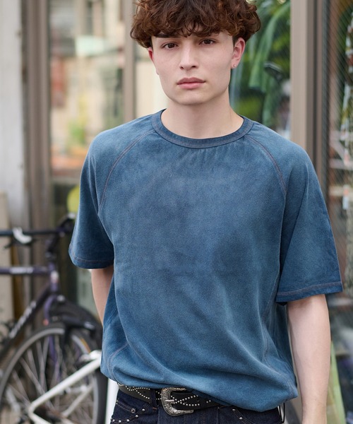 kutir(クティール)の「VINTAGELIKE BICOLOR STITCH TEE/ヴィンテージライクバイカラーステッチTEE(Tシャツ/カットソー・メンズ・ブラック/ネイビー/ライトグレー・MEDIUM/LARGE)」の4枚目の写真