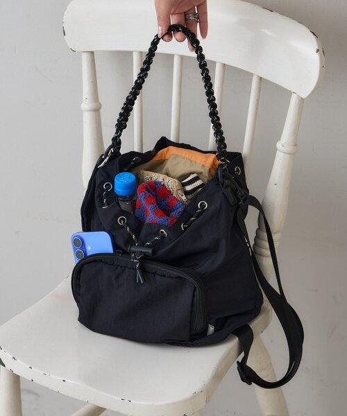 KAIRI企画】2サイズ展開あり/撥水ナイロンマルチウェイBAG（トート