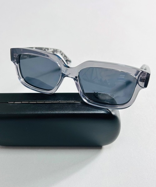 BEATJIVE（ビートジャイブ）の「サングラス スクエア ケース付き メンズ レディース（サングラス・メンズ・グレー/ブラック・FREE）」の5枚目の写真
