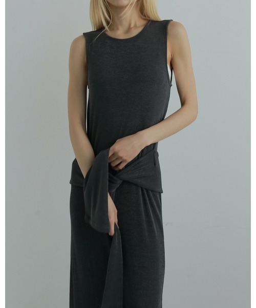 anuke（アンヌーク）の「Layered Onepiece（ワンピース・レディース・チャコールグレー/ブラウン・36inch/38inch）」の9枚目の写真