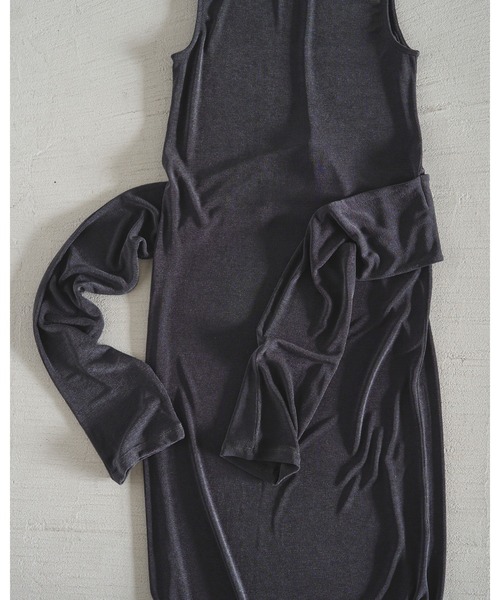 anuke（アンヌーク）の「Layered Onepiece（ワンピース・レディース・チャコールグレー/ブラウン・36inch/38inch）」の3枚目の写真