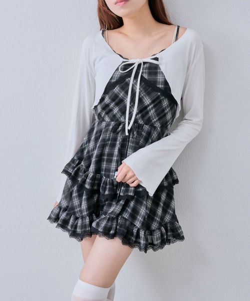 OLIVE des OLIVE YUI企画 ワンピースとボレロ セット OLIVE des ワンピース フリルキャミワンピースとボレロのセット