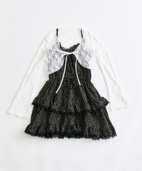 OLIVE des OLIVE(オリーブデオリーブ)の「ボレロセットチュニックキャミ(ワンピース・レディース・オフホワイト/ブラウン/その他/ブラック・FREE)」の8枚目の写真