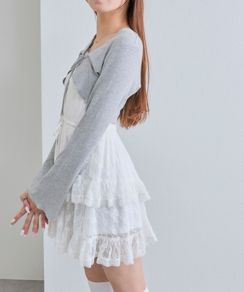 OLIVE des OLIVE(オリーブデオリーブ)の「ボレロセットチュニックキャミ(ワンピース・レディース・オフホワイト/ブラウン/その他/ブラック・FREE)」の11枚目の写真