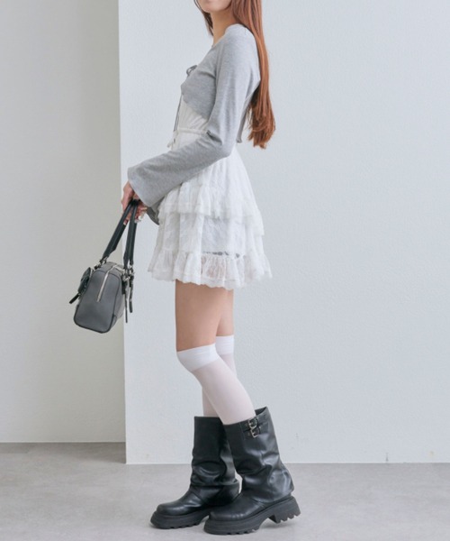 OLIVE des OLIVE(オリーブデオリーブ)の「ボレロセットチュニックキャミ(ワンピース・レディース・オフホワイト/ブラウン/その他/ブラック・FREE)」の12枚目の写真