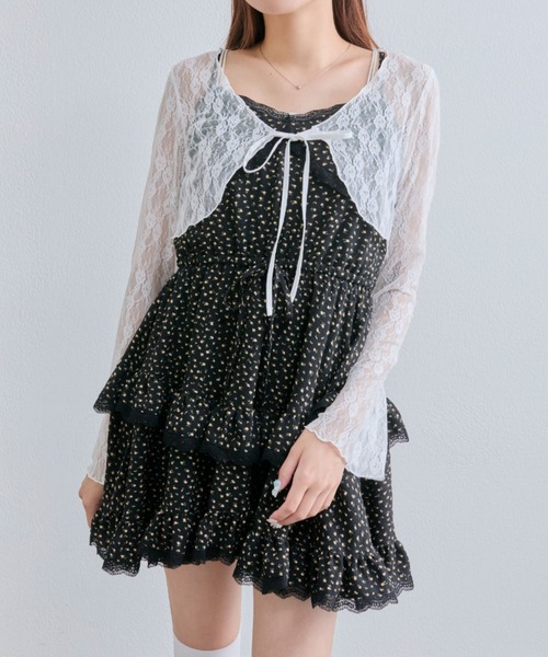 OLIVE des OLIVE(オリーブデオリーブ)の「ボレロセットチュニックキャミ(ワンピース・レディース・オフホワイト/ブラウン/その他/ブラック・FREE)」の16枚目の写真