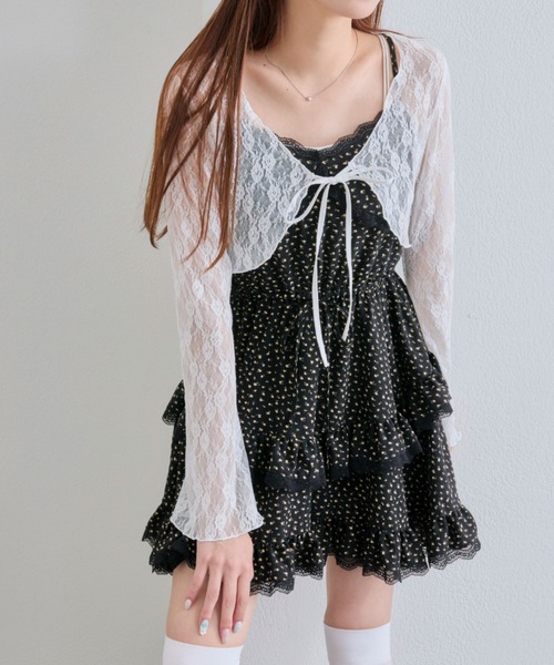 OLIVE des OLIVE(オリーブデオリーブ)の「ボレロセットチュニックキャミ(ワンピース・レディース・オフホワイト/ブラウン/その他/ブラック・FREE)」の17枚目の写真