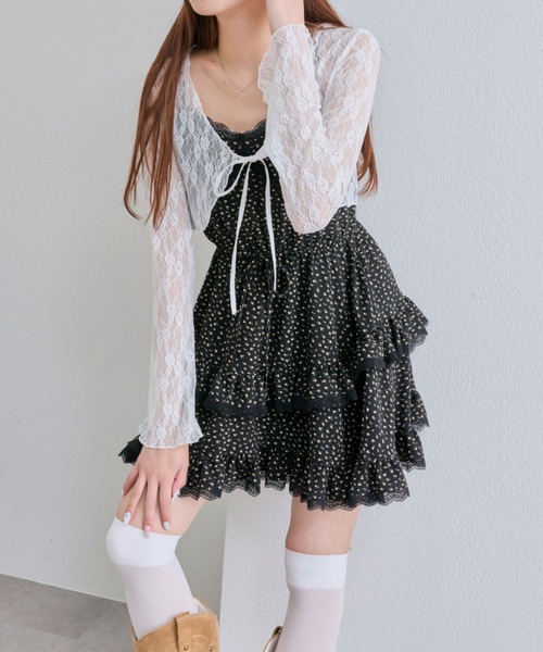 OLIVE des OLIVE(オリーブデオリーブ)の「ボレロセットチュニックキャミ(ワンピース・レディース・オフホワイト/ブラウン/その他/ブラック・FREE)」の18枚目の写真