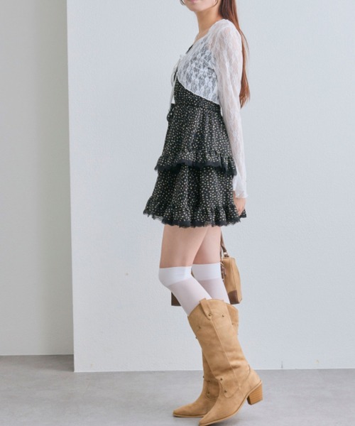 OLIVE des OLIVE(オリーブデオリーブ)の「ボレロセットチュニックキャミ(ワンピース・レディース・オフホワイト/ブラウン/その他/ブラック・FREE)」の21枚目の写真