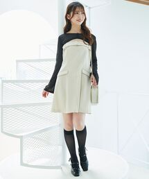 MAJESTIC LEGON | デコルテオープンミニワンピセット(ワンピース)