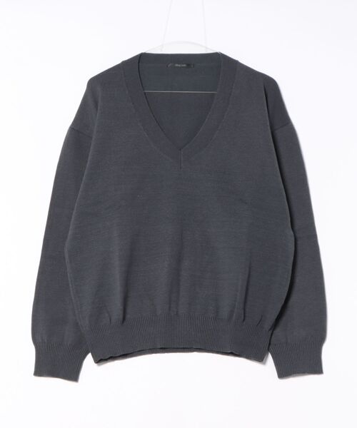 ★Bling leads★12GG глубокий V‑neck knit