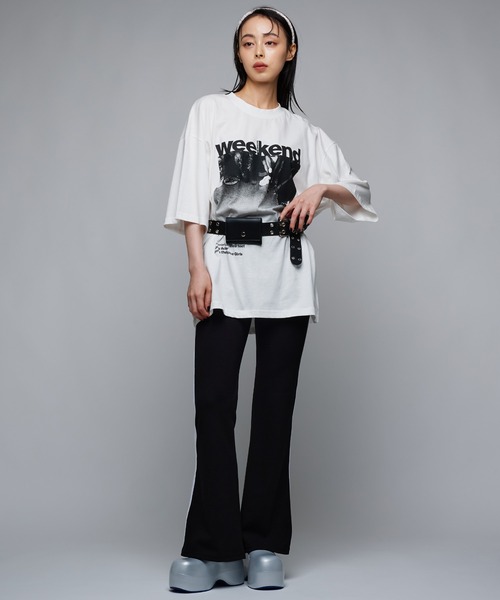 Narcissus（ナルシス）の「プリントTシャツ/ヴィンテージ風プリントTシャツ《動画あり》（Tシャツ/カットソー・レディース・ホワイト/ブラック・FREE）」の3枚目の写真