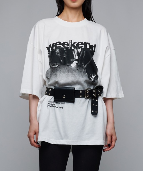 Narcissus（ナルシス）の「プリントTシャツ/ヴィンテージ風プリントTシャツ《動画あり》（Tシャツ/カットソー・レディース・ホワイト/ブラック・FREE）」の16枚目の写真