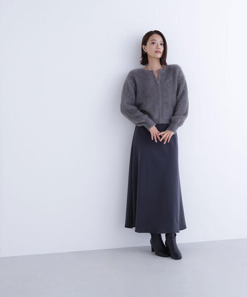 NATURAL BEAUTY BASIC(ナチュラルビューティーベーシック)の「◇ピーチタッチナロースカート(スカート・レディース・チャコールグレー/ベージュ・MEDIUM/P/S)」の10枚目の写真