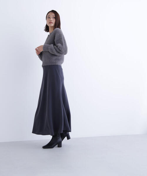 NATURAL BEAUTY BASIC(ナチュラルビューティーベーシック)の「◇ピーチタッチナロースカート(スカート・レディース・チャコールグレー/ベージュ・MEDIUM/P/S)」の11枚目の写真
