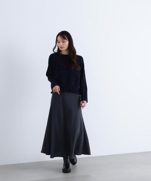 NATURAL BEAUTY BASIC(ナチュラルビューティーベーシック)の「◇ピーチタッチナロースカート(スカート・レディース・チャコールグレー/ベージュ・MEDIUM/P/S)」の14枚目の写真