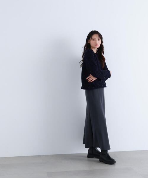NATURAL BEAUTY BASIC(ナチュラルビューティーベーシック)の「◇ピーチタッチナロースカート(スカート・レディース・チャコールグレー/ベージュ・MEDIUM/P/S)」の15枚目の写真