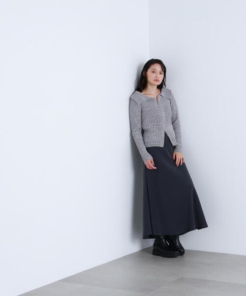 NATURAL BEAUTY BASIC(ナチュラルビューティーベーシック)の「◇ピーチタッチナロースカート(スカート・レディース・チャコールグレー/ベージュ・MEDIUM/P/S)」の16枚目の写真