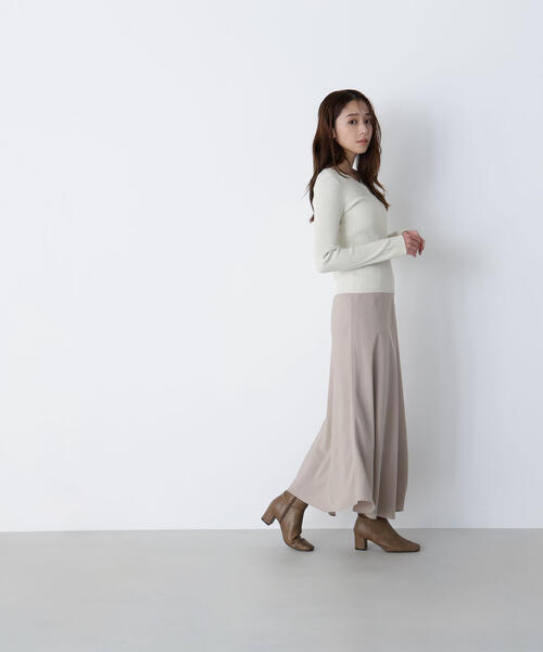 NATURAL BEAUTY BASIC(ナチュラルビューティーベーシック)の「◇ピーチタッチナロースカート(スカート・レディース・チャコールグレー/ベージュ・MEDIUM/P/S)」の21枚目の写真