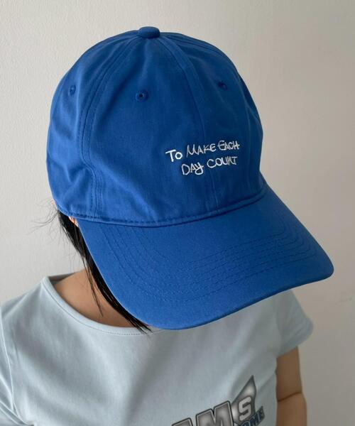 WEGO（ウィゴー）の「WEGO/フリーハンドロゴキャップ（キャップ・レディース・ブラック/ブルー・FREE）」の3枚目の写真