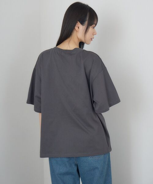 RETRO GIRL(レトロガール)の「ビジューロゴBIGTEE(Tシャツ/カットソー・レディース・オフホワイト/ブルー/チャコールグレー・FREE)」の10枚目の写真
