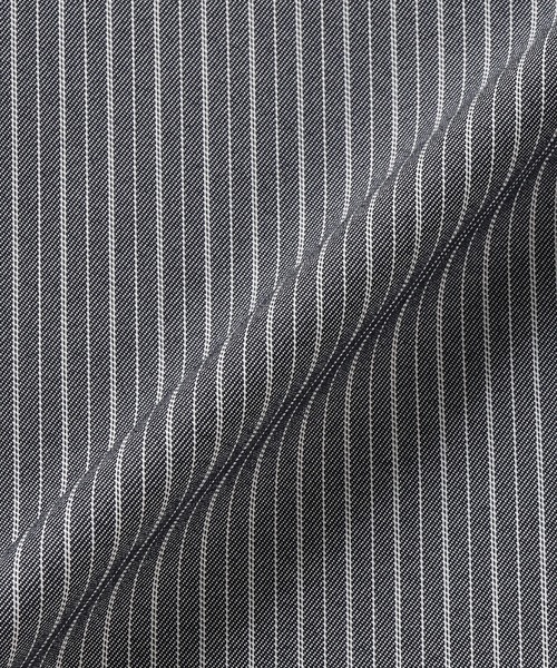 TOKYO SHIRTS（トウキョウシャツ）の「COFREX  スタンド 配色ブラウス 長袖 レディースデザインシャツ（シャツ/ブラウス・レディース・チャコール・S/M/L/LL/XL）」の5枚目の写真