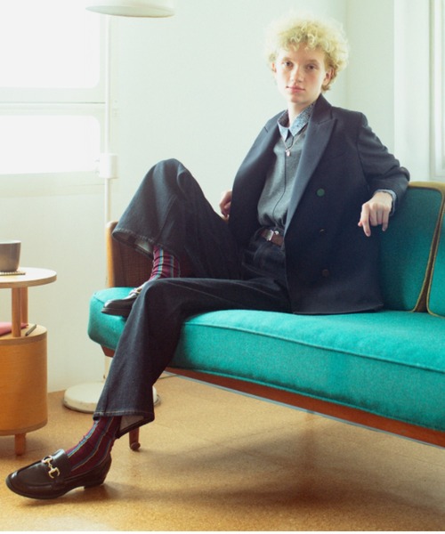 セール】◇強撚シャークスキンピークドラペルジャケット（テーラード