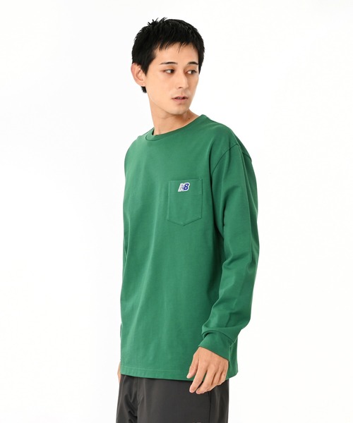 清水【新品・未使用】new balance ロングTシャツ 2着セット NB刺繍ポケットロングスリーブTシャツ（Tシャツ/カットソー