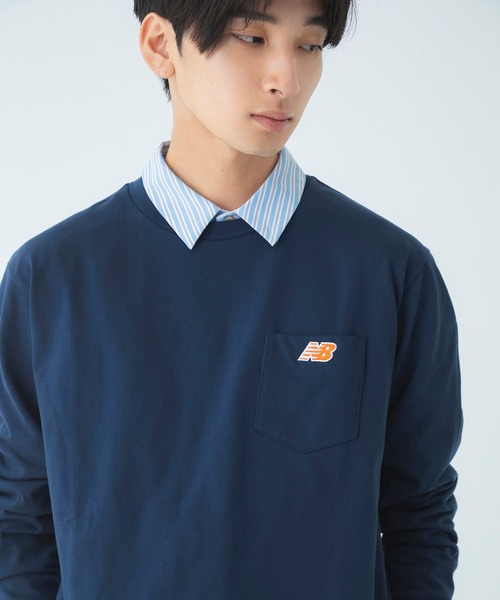 セール】NB刺繍ポケットロングスリーブTシャツ（Tシャツ
