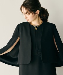 Rose Tiara｜ローズティアラのノーカラージャケット（ブラック/黒色系