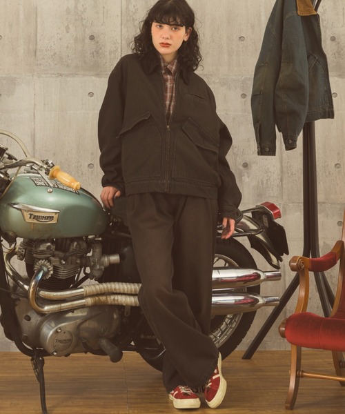 corduroy collar denim jacket - コーデュロイカラーデニムジャケット