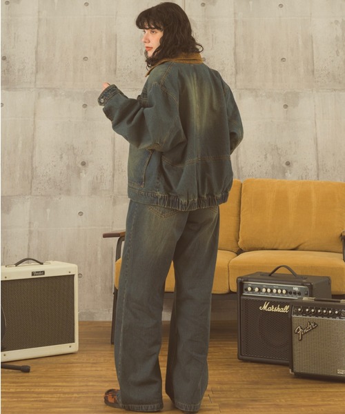 Zooodle（ズードル）の「Corduroy collar denim jacket - コーデュロイカラーデニムジャケット -（デニムジャケット・メンズ・ブルー/ブラック・MEDIUM/LARGE）」の11枚目の写真