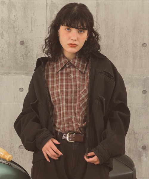 corduroy collar denim jacket - コーデュロイカラーデニムジャケット