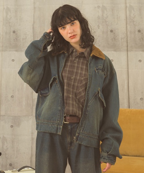 Zooodle（ズードル）の「corduroy collar denim jacket - コーデュロイ