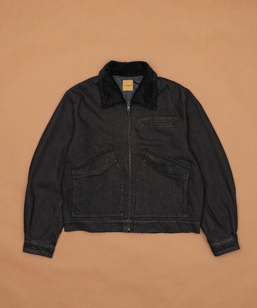 Zooodle（ズードル）の「Corduroy collar denim jacket - コーデュロイカラーデニムジャケット -（デニムジャケット・メンズ・ブルー/ブラック・MEDIUM/LARGE）」の14枚目の写真